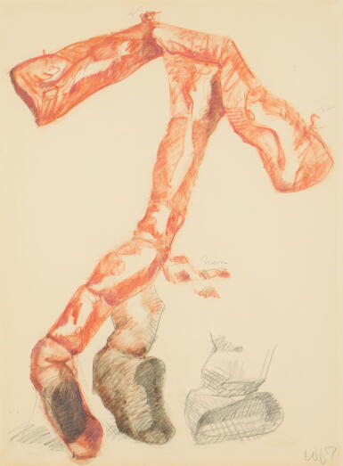 View full screen - View 1 of Lot 552. Study for a Soft Sculpture in the Form of a Drainpipe.