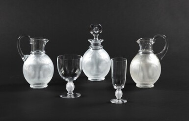 View full screen - View 1 of Lot 1138. Lalique, France, part of a service of crystal glasses, "Langeais" model, created by Marc Lalique in 1976 | Lalique, France, partie de service de verres en cristal, modèle "Langeais", créé par Marc Lalique en 1976.