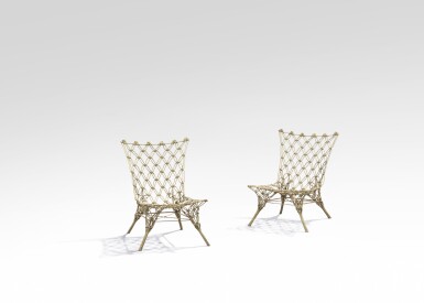 View full screen - View 1 of Lot 124. Pair of Knotted chairs.