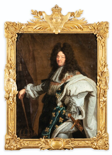 View full screen - View 1 of Lot 68. STUDIO OF HYACINTHE RIGAUD | PORTRAIT OF LOUIS XIV (1638-1715).