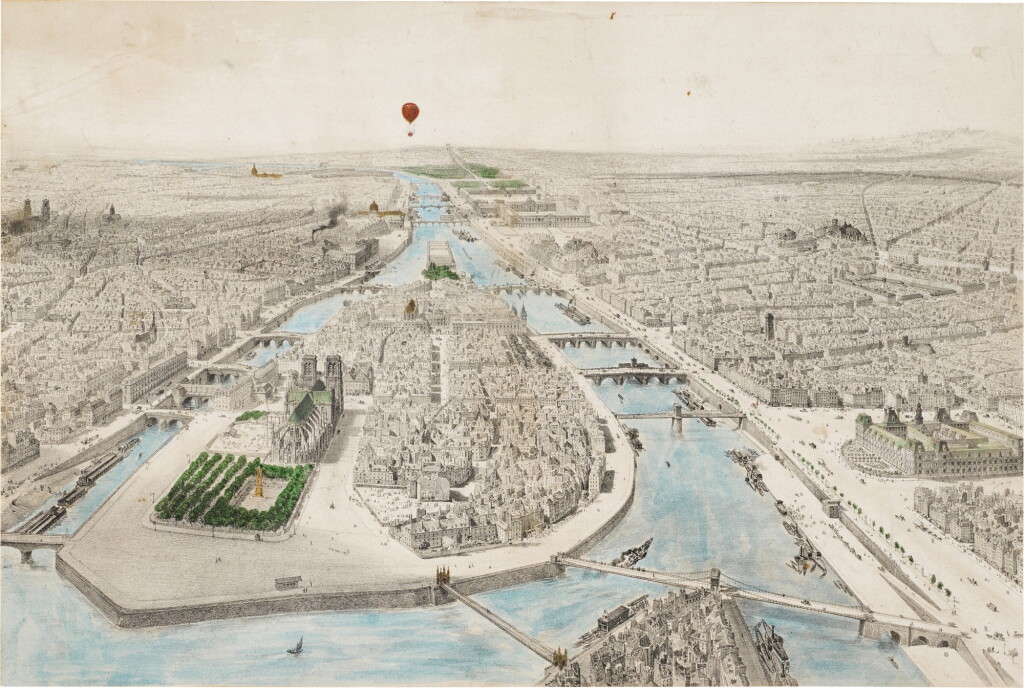 View full screen - View 1 of Lot 141. Paris en Ballon; a pair.