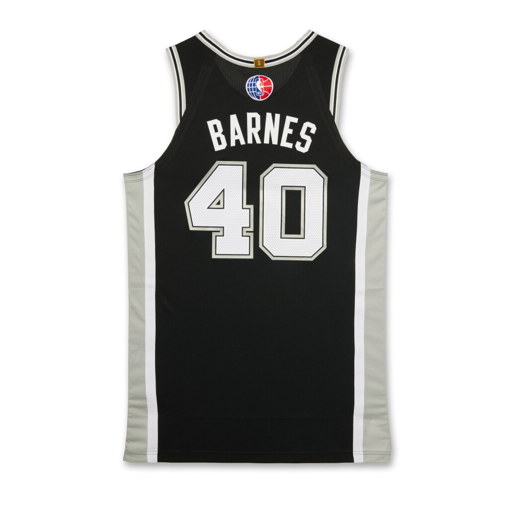 View full screen - View 1 of Lot 36. Harrison Barnes ‘2025 Paris Games’ San Antonio Spurs 2024-2025 Game Worn Icon Edition Jersey .