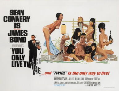 View full screen - View 1 of Lot 169. You Only Live Twice (1967), style C poster (bathtub), British.
