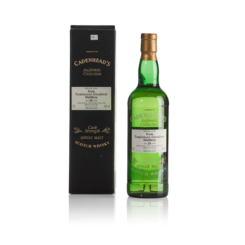 View full screen - View 1 of Lot 502. Tomintoul Glenlivet Cadenhead's Authentic Collection 10 Year Old 65.4 abv 1985 (1 BT70).