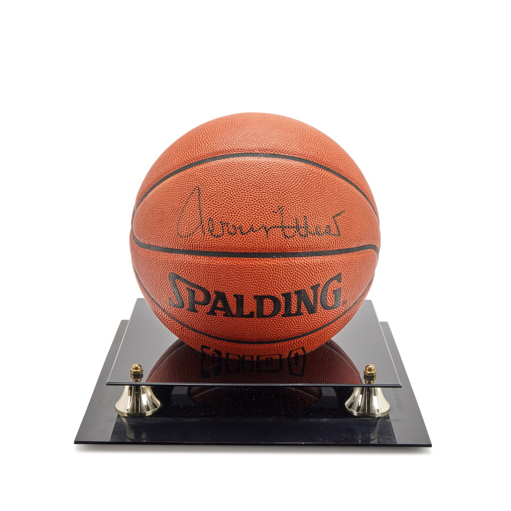 View full screen - View 1 of Lot 24. Jerry West Signed Basketball.