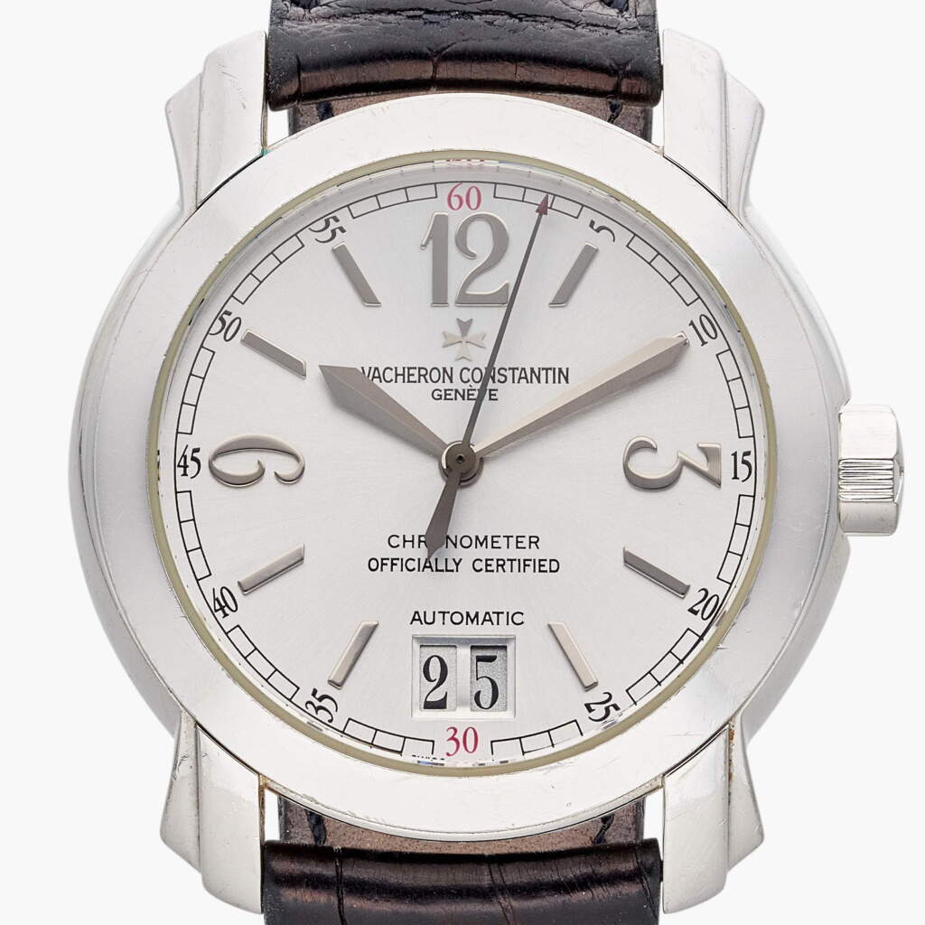 View full screen - View 1 of Lot 543. Reference 42015 Malte | A white gold automatic wristwatch with date. Circa 2000.