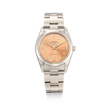 View full screen - View 1 of Lot 8030. ROLEX | AIR KING, REFERENCE 14000 | A STAINLESS STEEL WRISTWATCH WITH BRACELET, CIRCA 1996 | 勞力士 | Air King 型號14000 精鋼鏈帶腕錶,1996年製.