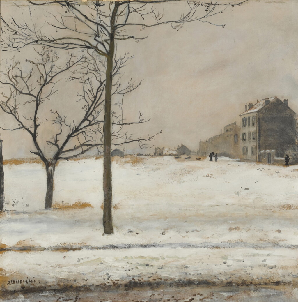 View full screen - View 1 of Lot 149. JEAN-FRANÇOIS RAFFAËLLI | MONTMARTRE SOUS LA NEIGE.