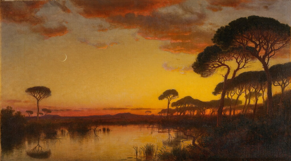 View full screen - View 1 of Lot 19. Sunset Glow, Roman Campagna.