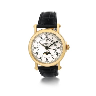 View full screen - View 1 of Lot 53. PATEK PHILIPPE | REFERENCE 5059 A YELLOW GOLD PERPETUAL CALENDAR WRISTWATCH WITH RETROGRADE DATE, CIRCA 2006.