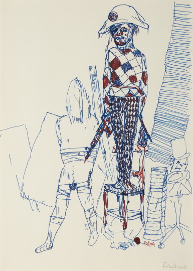 View full screen - View 1 of Lot 192. Sketch for Les Saltimbanques.