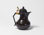 A Plaue-an-der-Havel Stoneware Brown/Black-Glazed Coffee-pot and Cover, Circa 1717-30