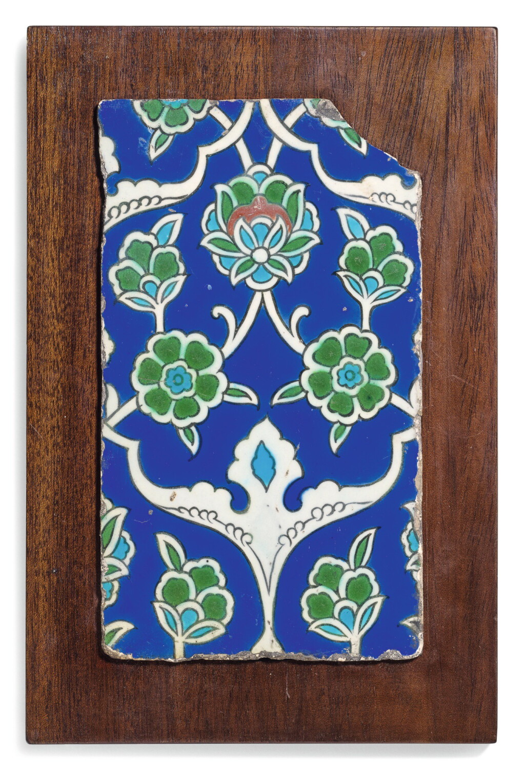 View full screen - View 1 of Lot 483. AN IZNIK POLYCHROME POTTERY TILE, TURKEY, 16TH CENTURY.