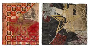 View full screen - View 1 of Lot 51. Obey Giant Gold Star (Red and Black) (Two Works) | OBEY GIANT金星(紅及黑色)(兩件作品).