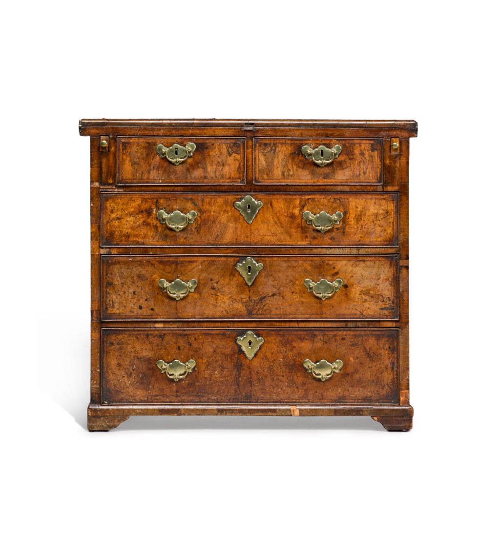 View full screen - View 1 of Lot 146. A George I walnut bachelor's chest, early 18th century.