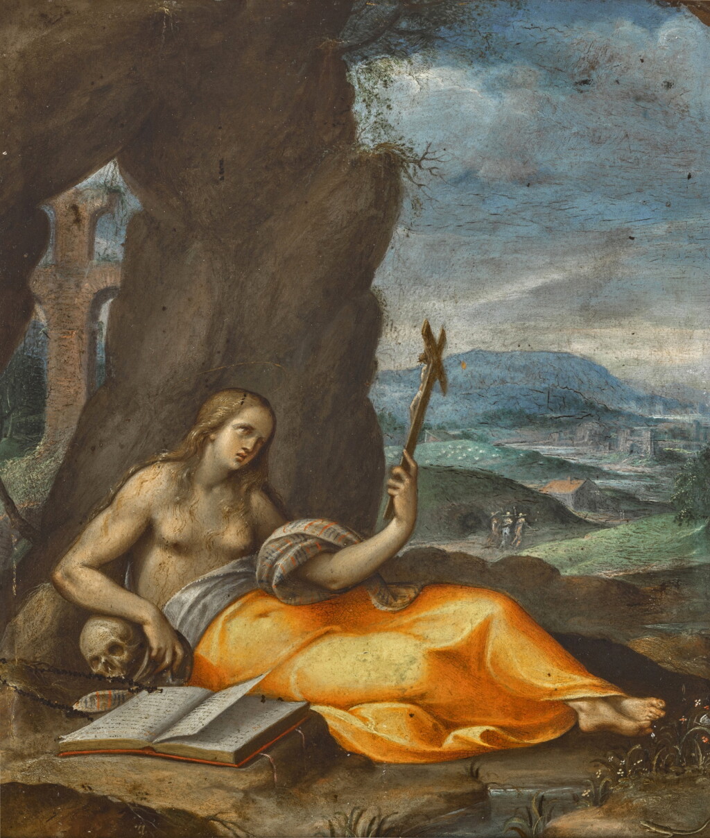 View full screen - View 1 of Lot 313. The Penitent Magdalene.