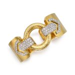 Gold and Diamond Cuff-Bracelet