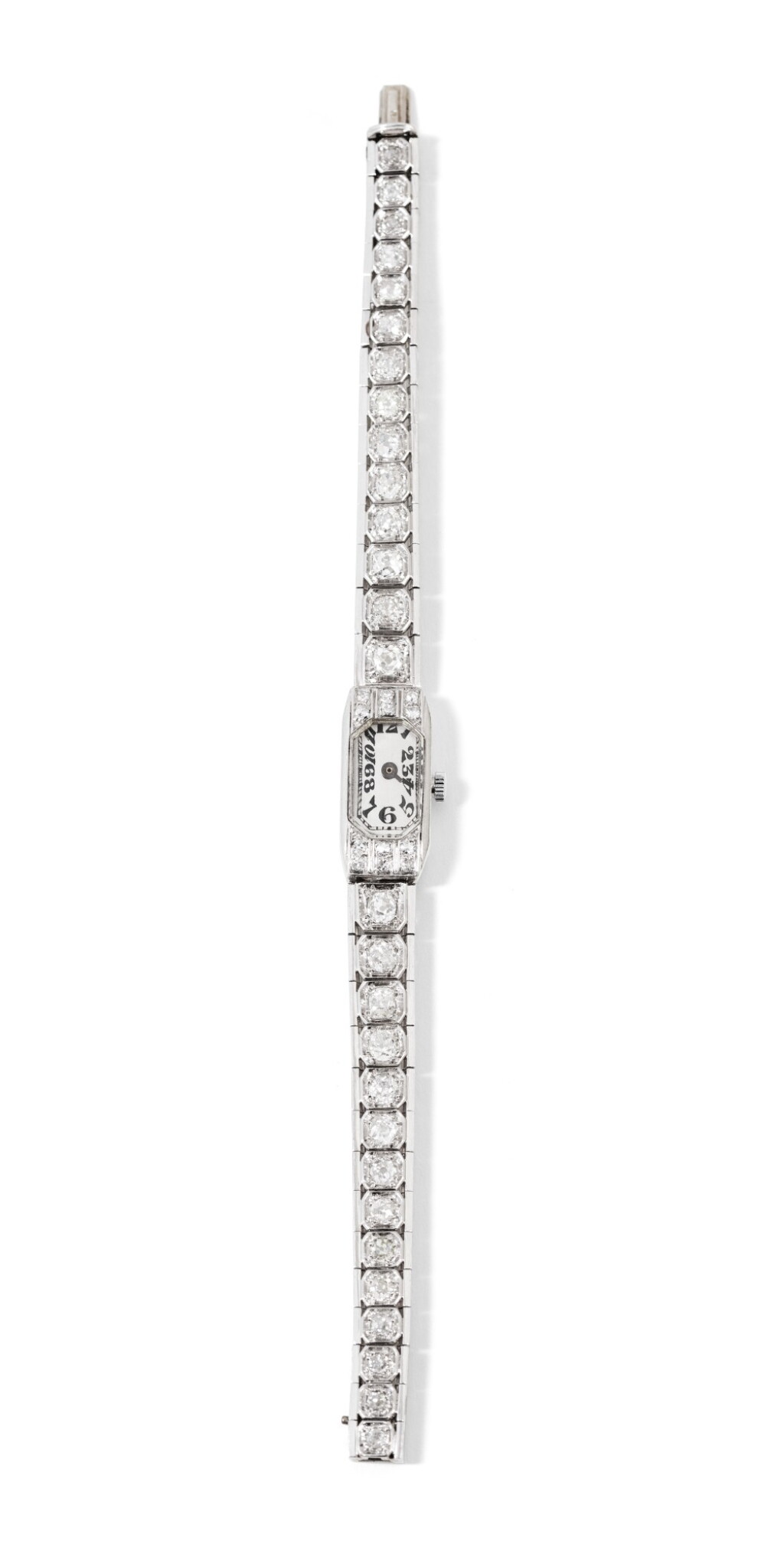 View full screen - View 1 of Lot 56. Montre bracelet de dame diamants | Lady's diamond bracelet watch.