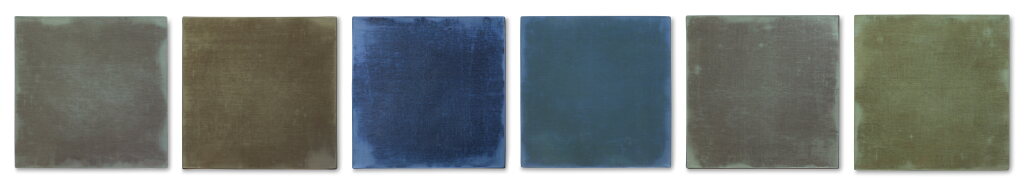 View full screen - View 1 of Lot 198. Six Works: Kickback, Smokey Gold, Pearl Black, There and Back #2, Green Trying to be Purple (Study), Star Chamber.