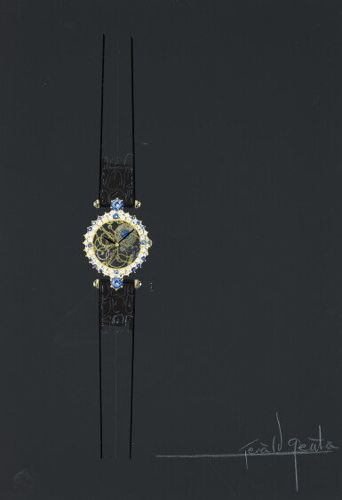 View full screen - View 1 of Lot 1035. An original prototype design of a wristwatch with accompanying NFT, Circa 1982.