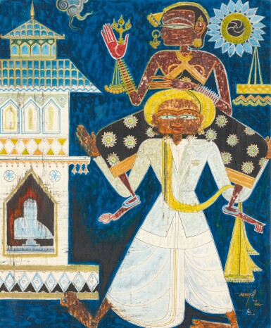 View full screen - View 1 of Lot 126. LAXMAN PAI | Untitled (Couple).