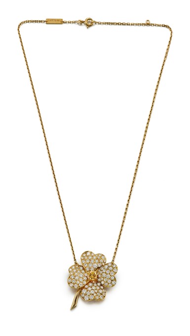 View full screen - View 1 of Lot 9177. DIAMOND PENDENT NECKLACE / BROOCH, 'COSMOS', VAN CLEEF & ARPELS | 鑽石項鏈 / 別針, 'Cosmos', 梵克雅寶(Van Cleef & Arpels).