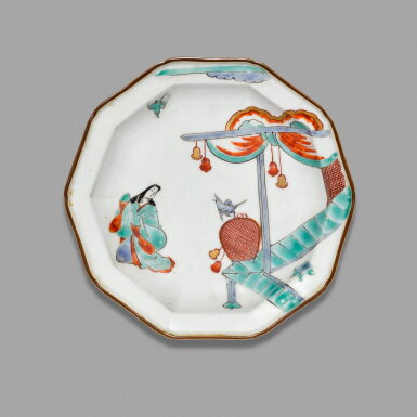 View full screen - View 1 of Lot 27. An octagonal Kakiemon dish | Edo period, late 17th century .