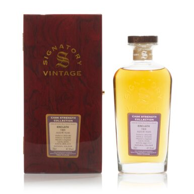 View full screen - View 1 of Lot 64. Kinclaith Signatory Vintage Cask Strength Collection 40 Year Old 47.3 abv 1969 (1 BT70).