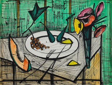 View full screen - View 1 of Lot 2014. Bernard Buffet 貝爾納・布菲 | Nature morte aux anemones 靜物.