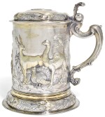 A LARGE GERMAN PARCEL-GILT SILVER GILT TANKARD, PETER RHODE II, DANZIG, CIRCA 1680