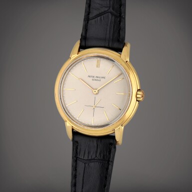 View full screen - View 1 of Lot 245. Reference 3433 | A yellow gold wristwatch | Made in 1962.