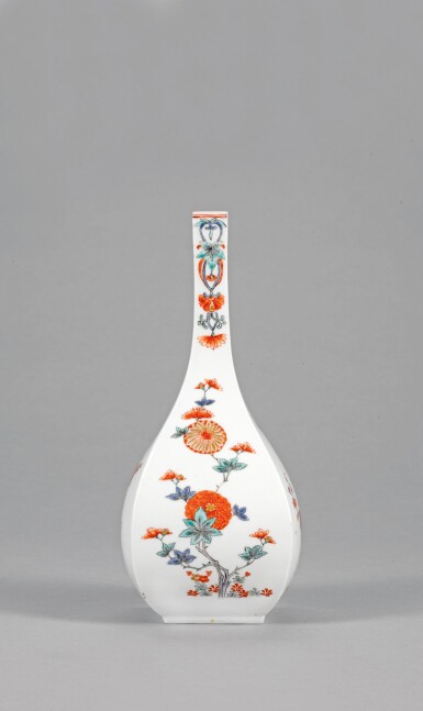 View full screen - View 1 of Lot 98. A KAKIEMON SAKE FLASK, EDO PERIOD, 17TH CENTURY.