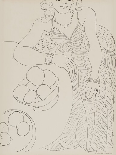 View full screen - View 1 of Lot 104. Jeune femme dans un intérieur.