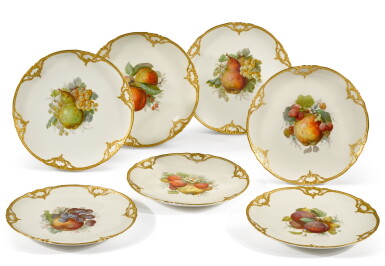 View full screen - View 1 of Lot 102. Seven large Berlin (K.P.M) plates, circa 1910.