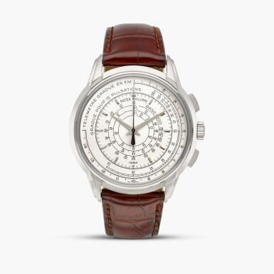 View full screen - View 1 of Lot 2407. Reference 5975 | A limited edition white gold multi-scale chronograph wristwatch, Made to commemorate the 175th anniversary of Patek Philippe, Circa 2015.
