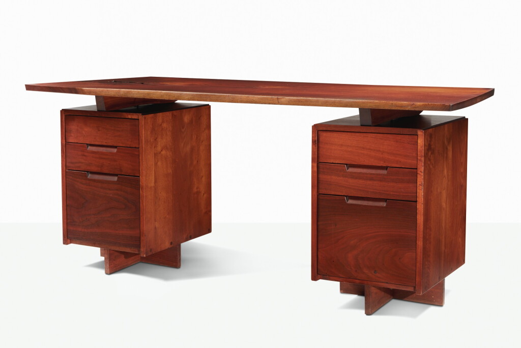 View full screen - View 1 of Lot 108. GEORGE NAKASHIMA | DOUBLE PEDESTAL DESK.