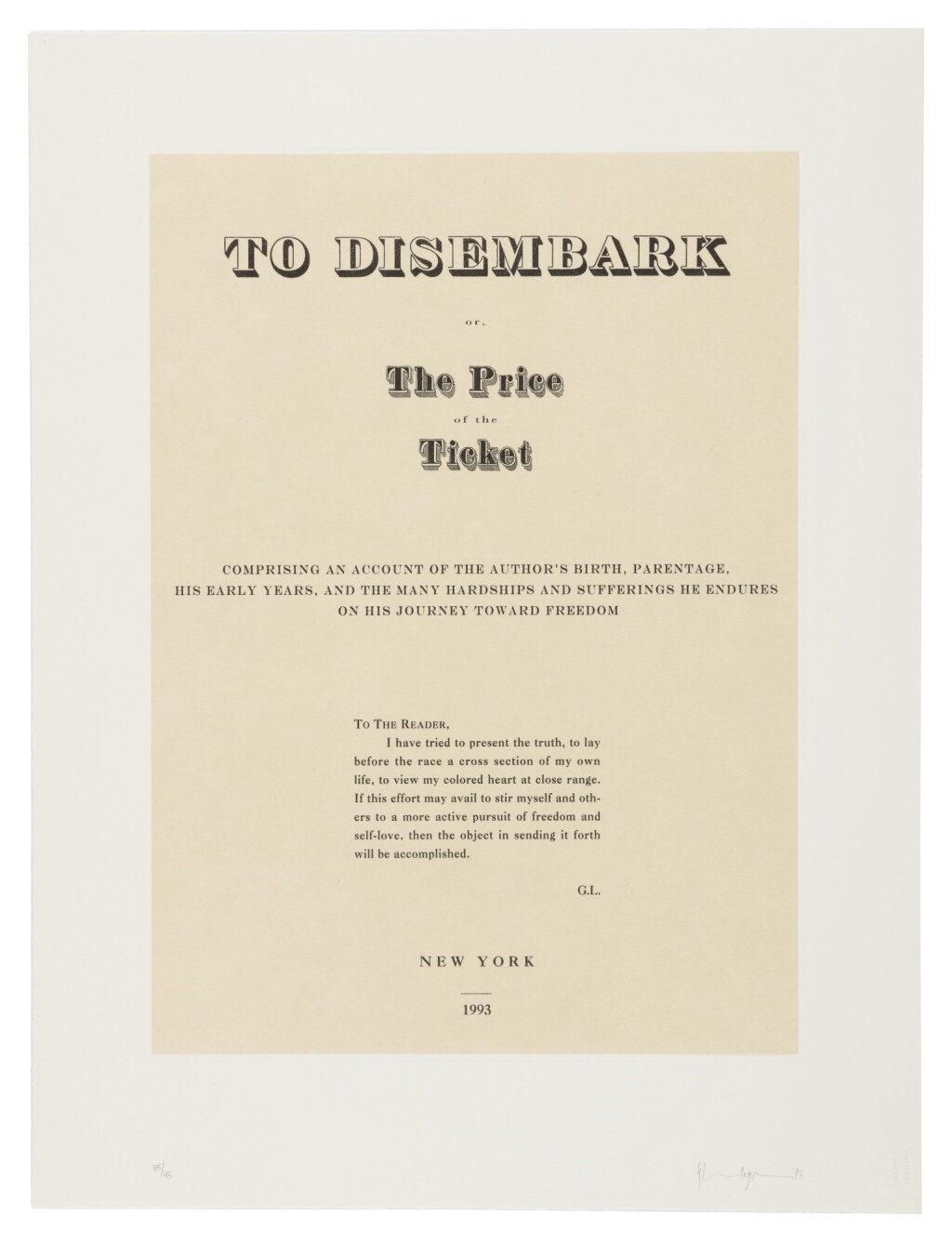 View full screen - View 1 of Lot 258. GLENN LIGON | NARRATIVES.