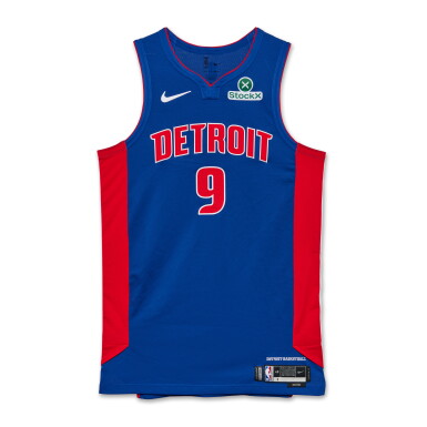 View full screen - View 1 of Lot 22. Ausar Thompson Detroit Pistons 2024-2025 Game Worn Icon Edition Jersey .