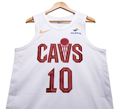 View full screen - View 1 of Lot 130. Darius Garland Cleveland Cavaliers 2024 NBA Playoffs Eastern Conference Round 1 Game Worn Association Edition Jersey | Game 1.