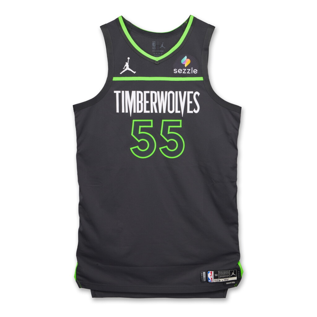 View full screen - View 1 of Lot 46. Luka Garza Minnesota Timberwolves 2024-2025 Emirates NBA Cup Game Issued Statement Edition Jersey .