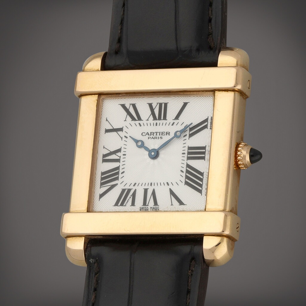 View full screen - View 1 of Lot 45. Tank Chinoise Collection Privé, Reference 2684I | A pink gold wristwatch | Circa 2010.