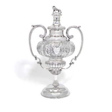 View full screen - View 1 of Lot 131. A Chinese export silver two-handled cup and cover, Bao Cheng, Beijing, circa 1890.