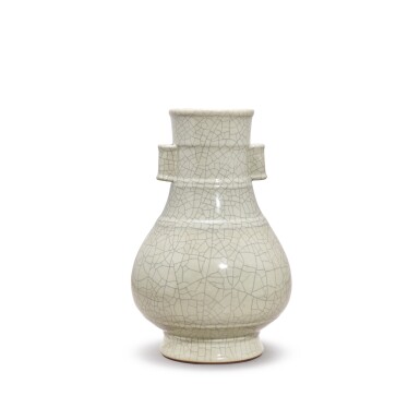 View full screen - View 1 of Lot 9. A rare Ge-type bronze-form vase (Hu), Seal mark and period of Yongzheng.