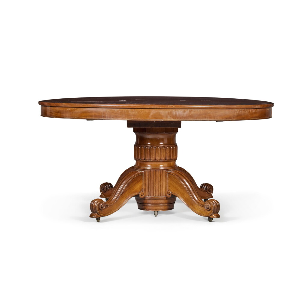 View full screen - View 1 of Lot 98. A Louis Philippe Mahogany Dining Table, Circa 1835.