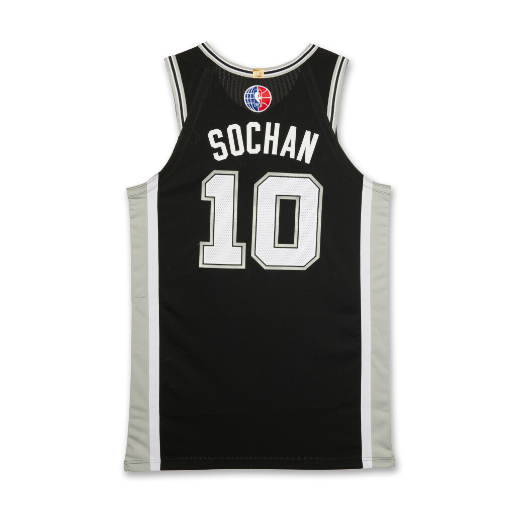 View full screen - View 1 of Lot 39. Jeremy Sochan ‘2025 Paris Games’ San Antonio Spurs 2024-2025 Game Worn Icon Edition Jersey .