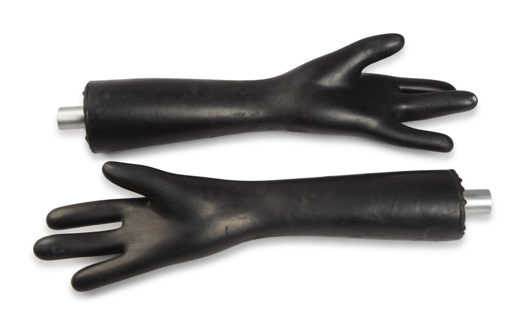 View full screen - View 1 of Lot 147. Silicon Gloves (Spaghetti Man/Tomato Head Hands).