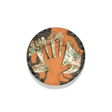 View full screen - View 1 of Lot 921. Mains au poisson (A. R. 214) .