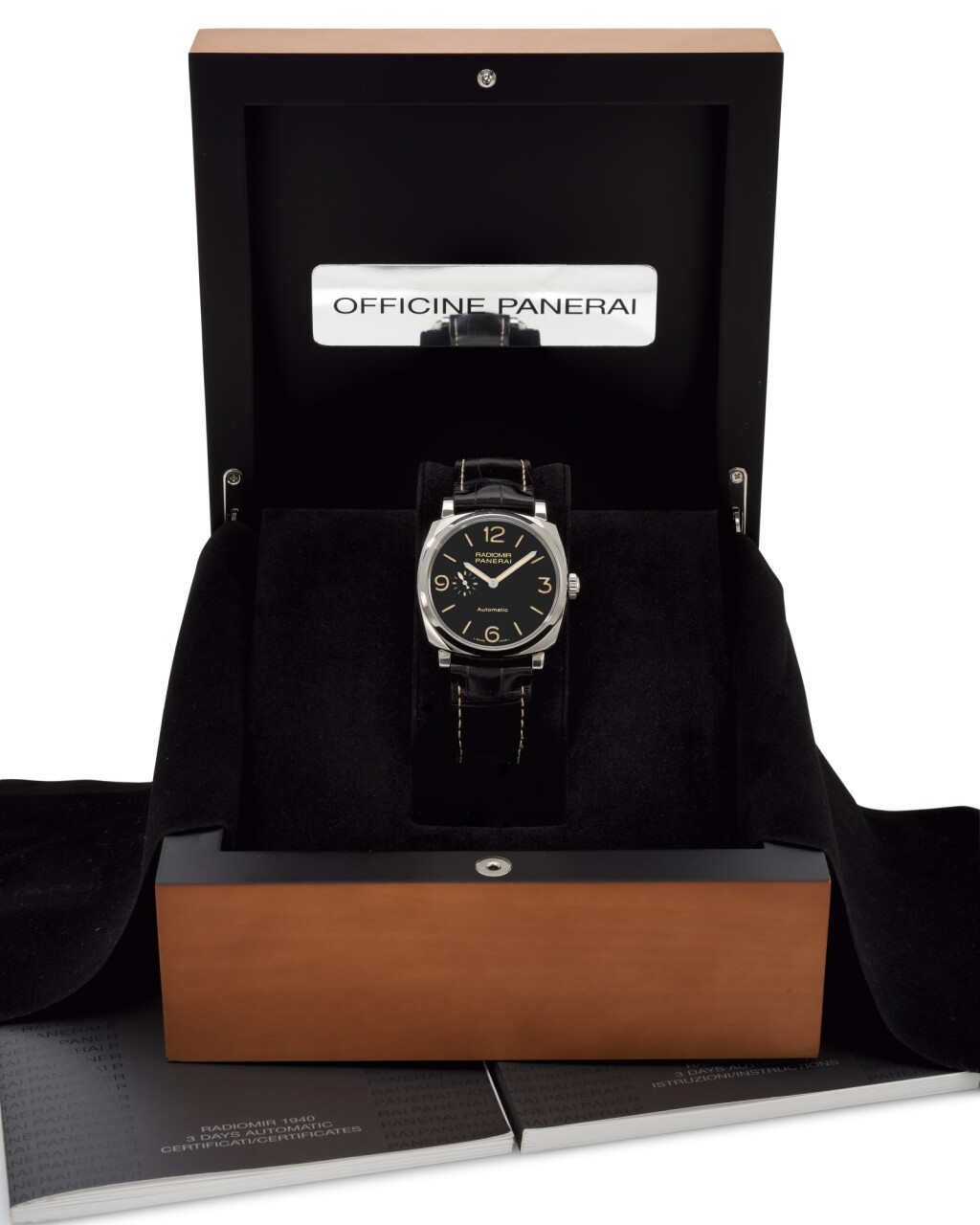View full screen - View 1 of Lot 74. RADIOMIR 1940 3 DAYS, REFERENCE PAM 572 STAINLESS STEEL CUSHION-SHAPED WRISTWATCH (OROLOGIO DA POLSO IN ACCIAIO INOSSIDABILE) CIRCA 2010 | PANERAI.