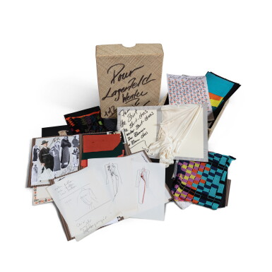 View full screen - View 1 of Lot 153. Elements of work and inspiration belonging to Karl Lagerfeld.