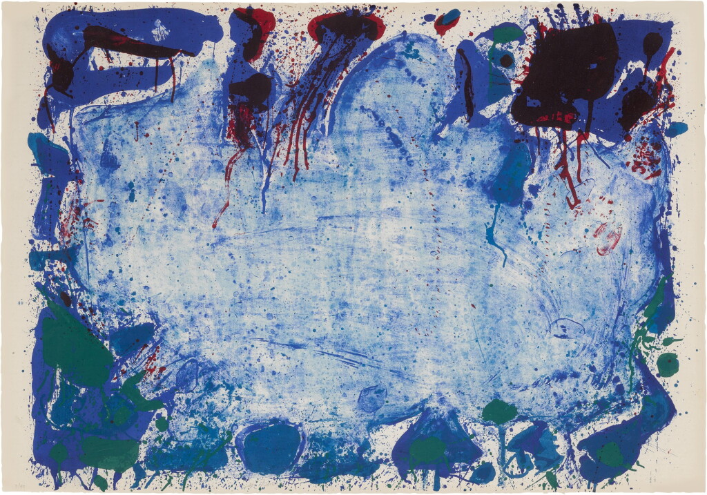 View full screen - View 1 of Lot 227. SAM FRANCIS | BLUE BLOOD STONE; HAPPY DEATH STONE; AND COLDEST STONE (LEMBARK L.7; L.10; AND L.15).